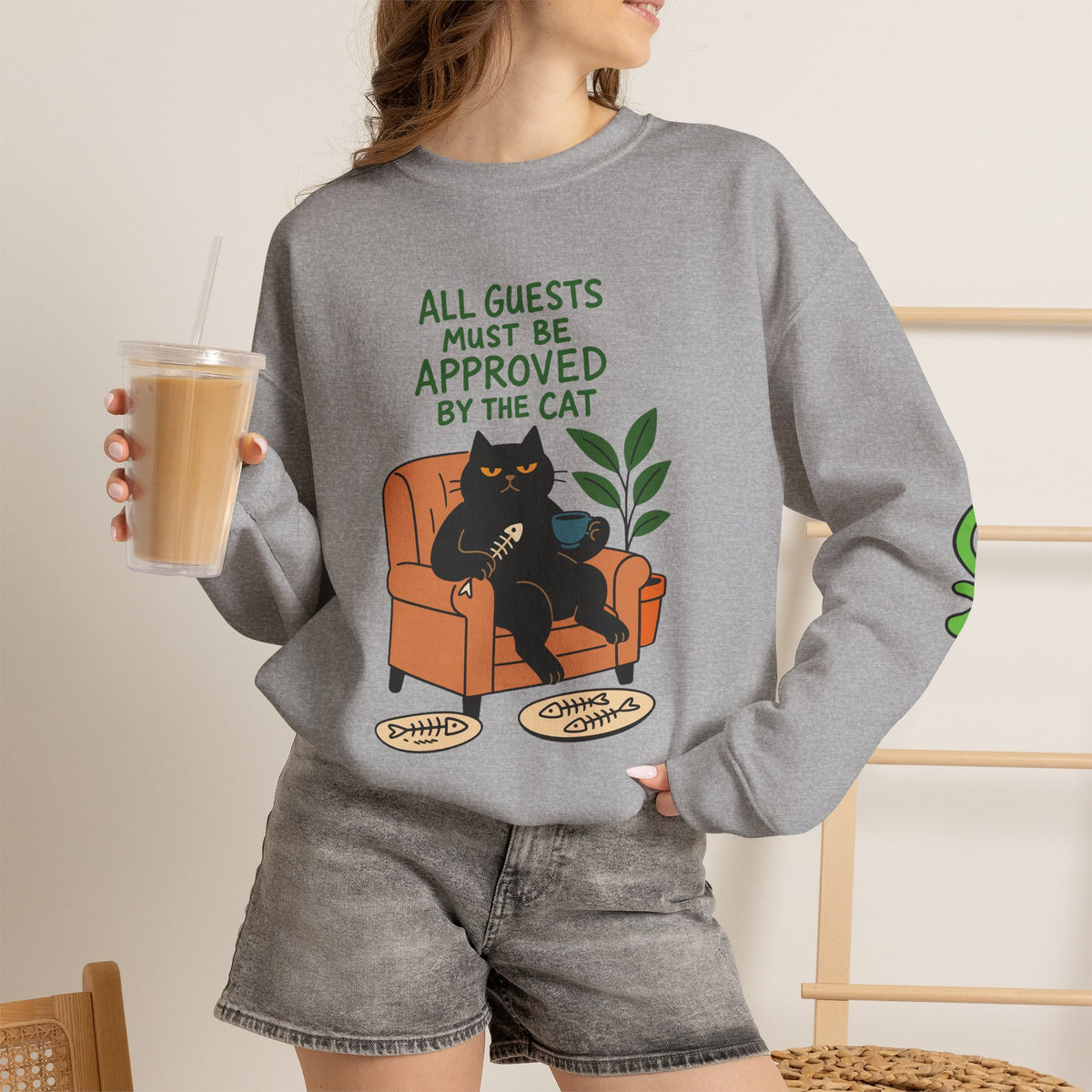 ''All Guests Must Be Approved...'' |Cat Sweatshirt | Nunu&Miao Studio