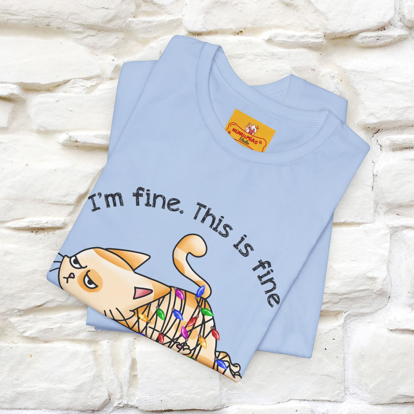 "This Is Fine" |Funny Cat T-Shirt | Nunu&Miao Studio