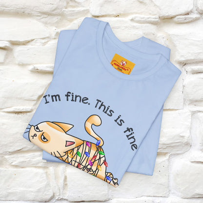 "This Is Fine" |Funny Cat T-Shirt | Nunu&Miao Studio