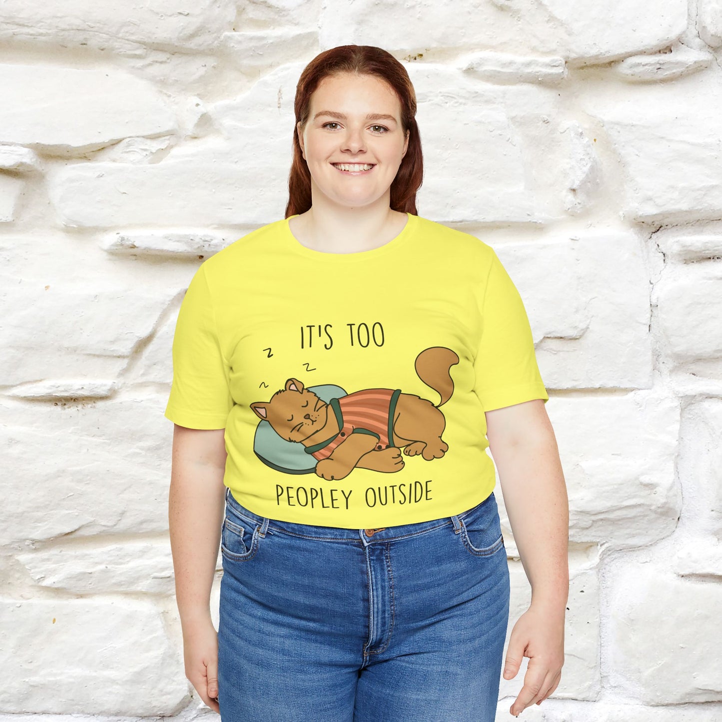 ''It’s Too Peopley Outside'' | Funny Cat T-Shirt | Nunu&Miao Studio - Nunu&Miao Studio