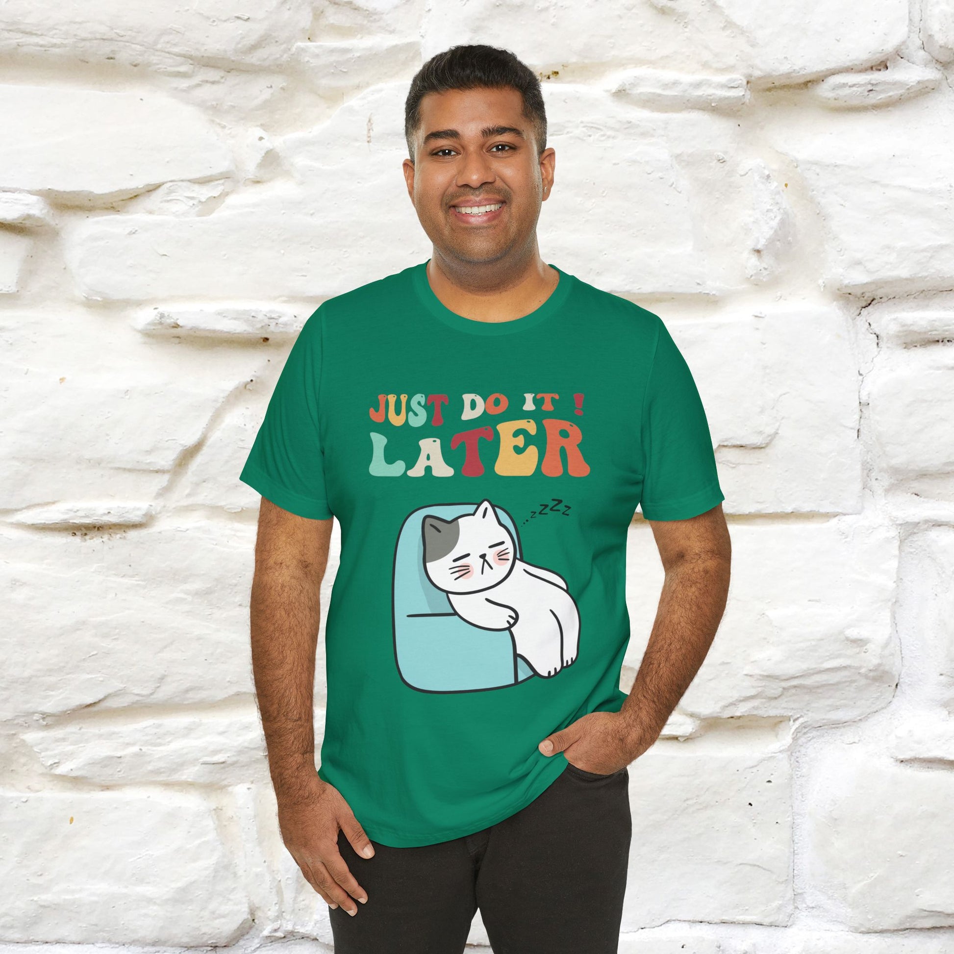 "Just Do It Later" Cat T-shirt |Nunu&Miao Studio - Nunu&Miao Studio