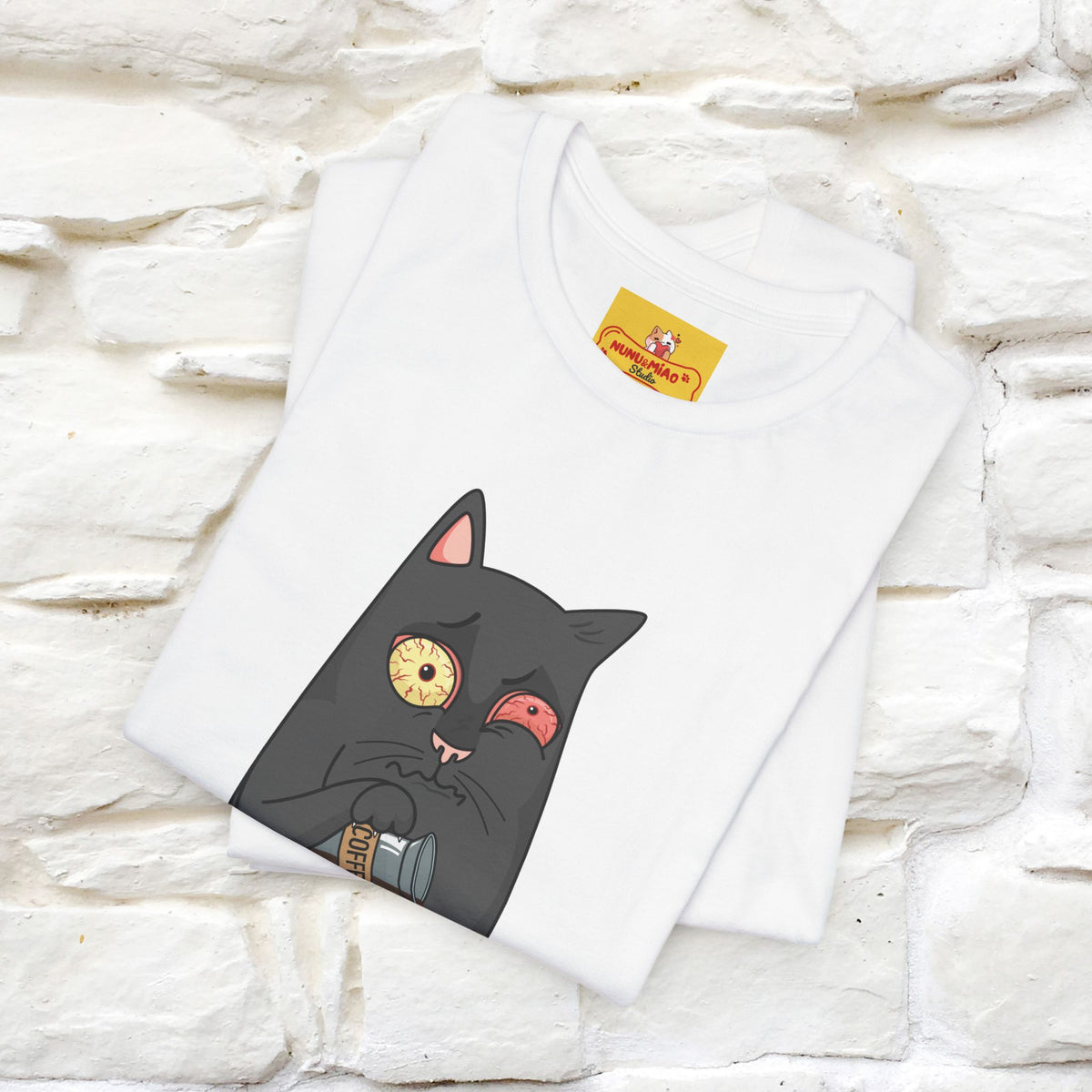 ''Life Begings After Coffe''  Cat T-shirt for Men and Women  100% Cotton*