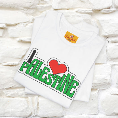 "I Love Palestine" Cat T-shirt | Front & Back Design |Nunu&Miao Studio - Nunu&Miao Studio