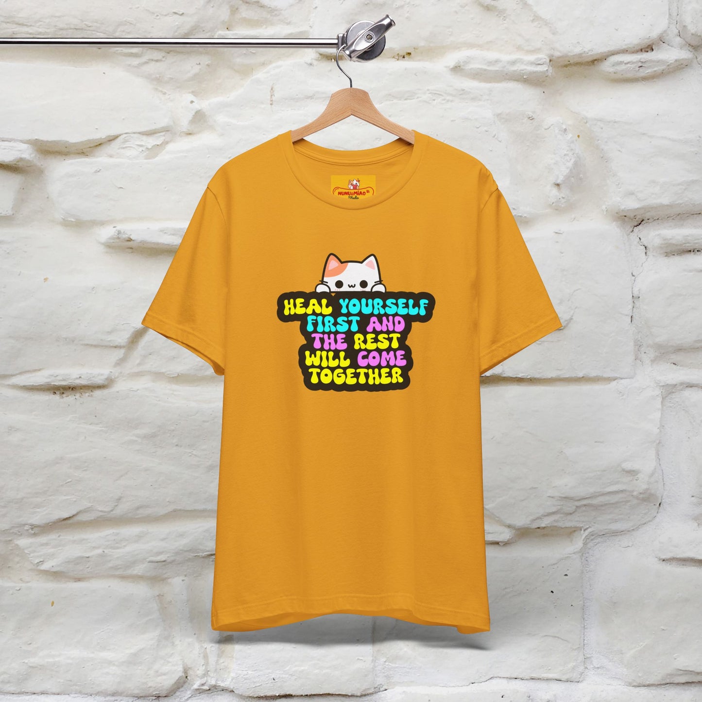"Heal Yourself First And The Rest.." Cat T-shirt| Nunu&Miao Studio - Nunu&Miao Studio
