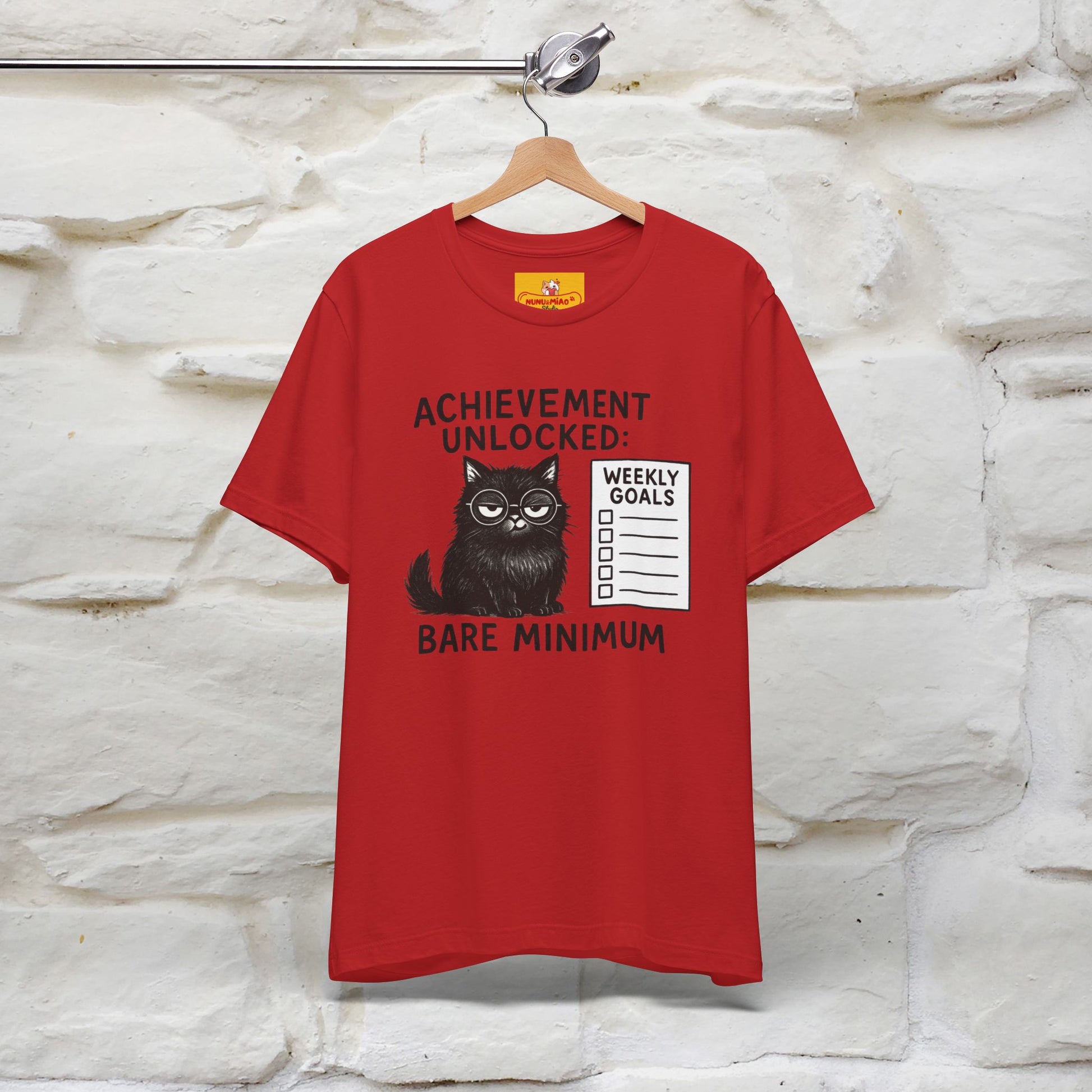 "Achievement Unlocked Bare Minimum." |Cat T-Shirt | Nunu&Miao Studio - Nunu&Miao Studio