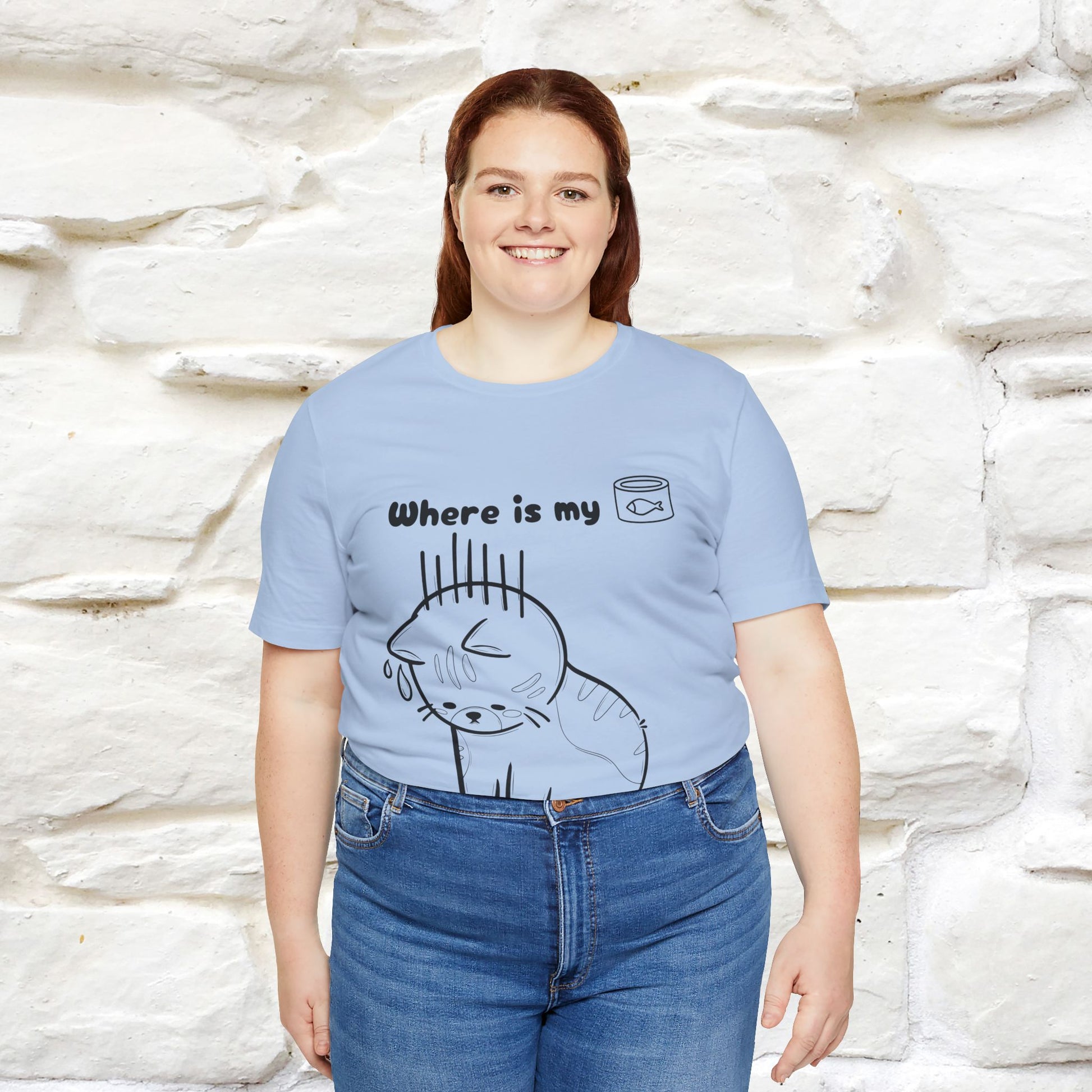 "Where Is My Tuna?" Cat T-Shirt | Nunu&Miao Studio - Nunu&Miao Studio