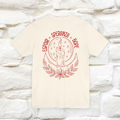 "Espoir Speranza Hope'' Cat T-Shirt Front and Back Design | Nunu&Miao Studio - Nunu&Miao Studio