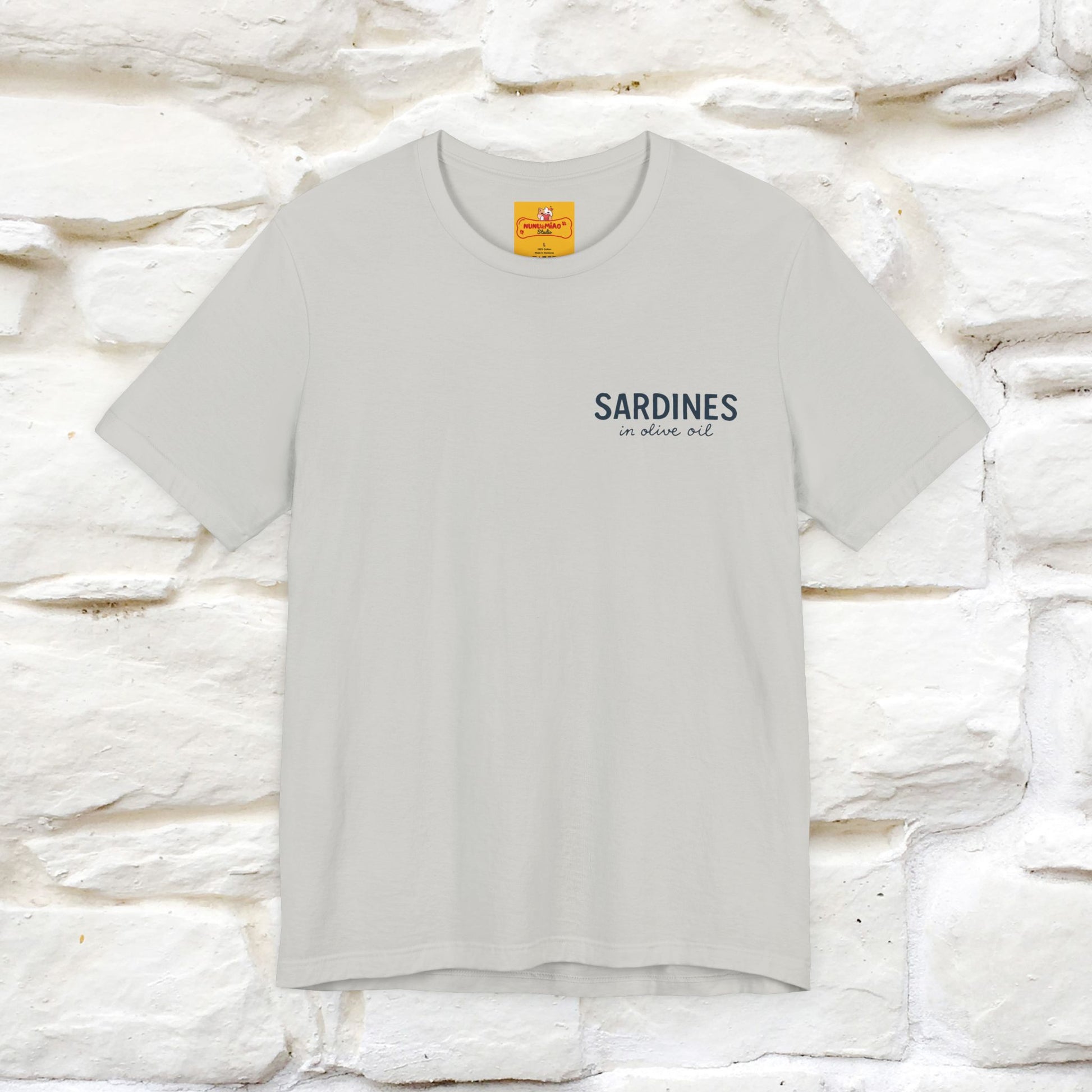 "Sardines In Olive Oil" Cute T-shirt | Front & Back Design|Nunu&Miao Studio - Nunu&Miao Studio
