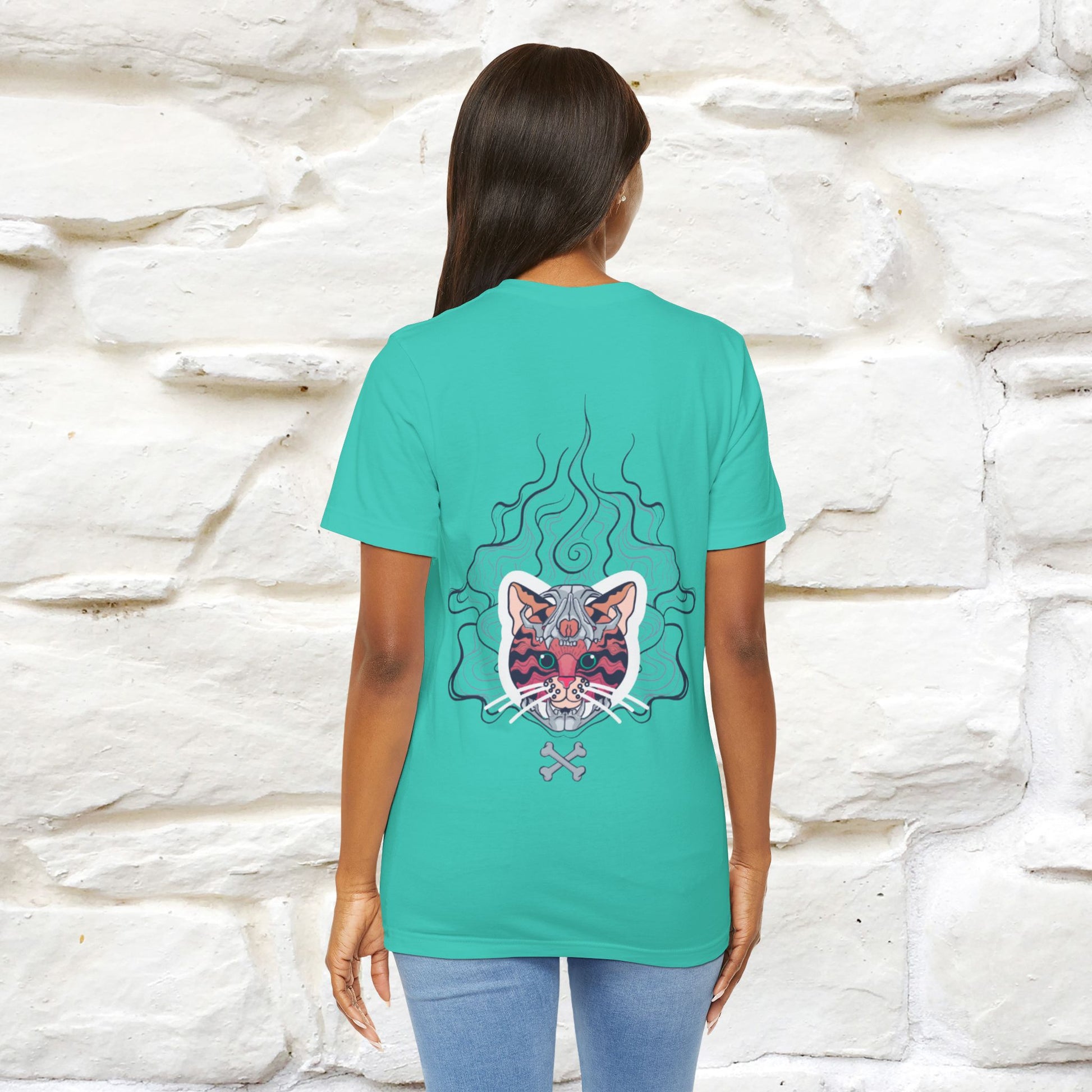 ''Air Fire Cat'' | Cat T-Shirt Front and Back Design | Nunu&Miao Studio - Nunu&Miao Studio