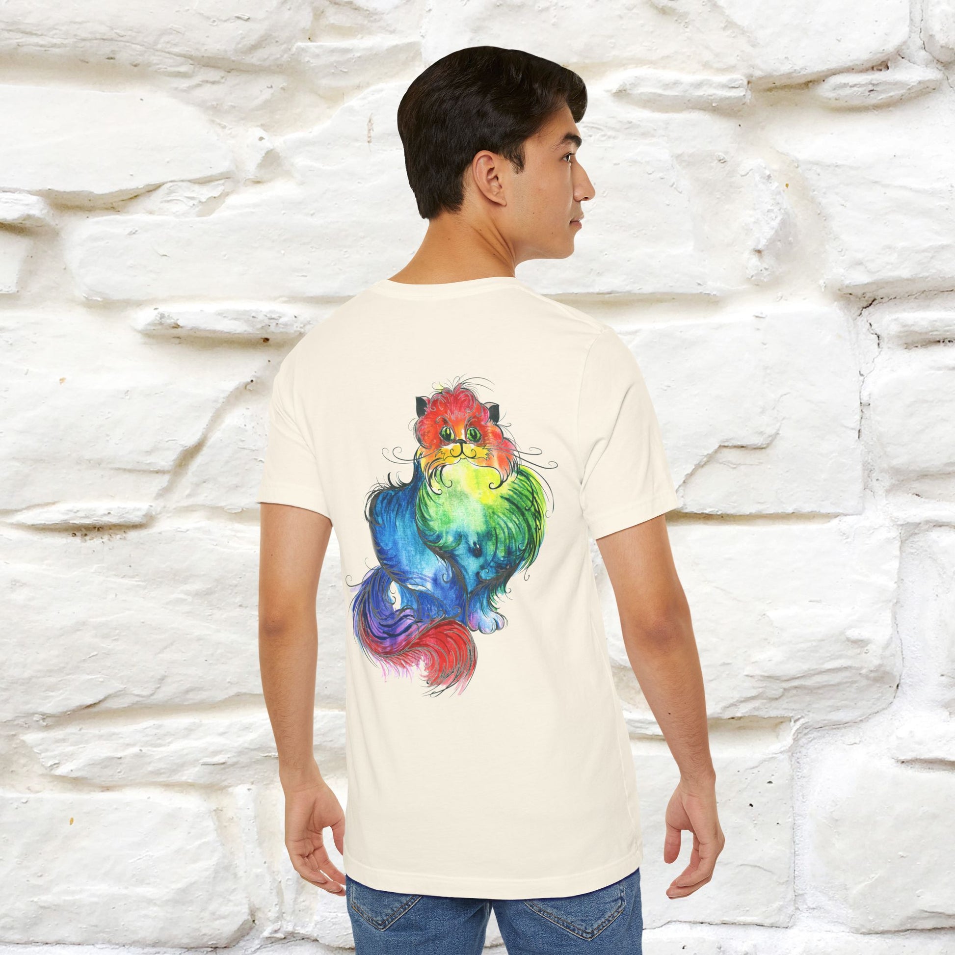 "Il Pittore'' Cat T-Shirt Front and Back Design | Nunu&Miao Studio - Nunu&Miao Studio