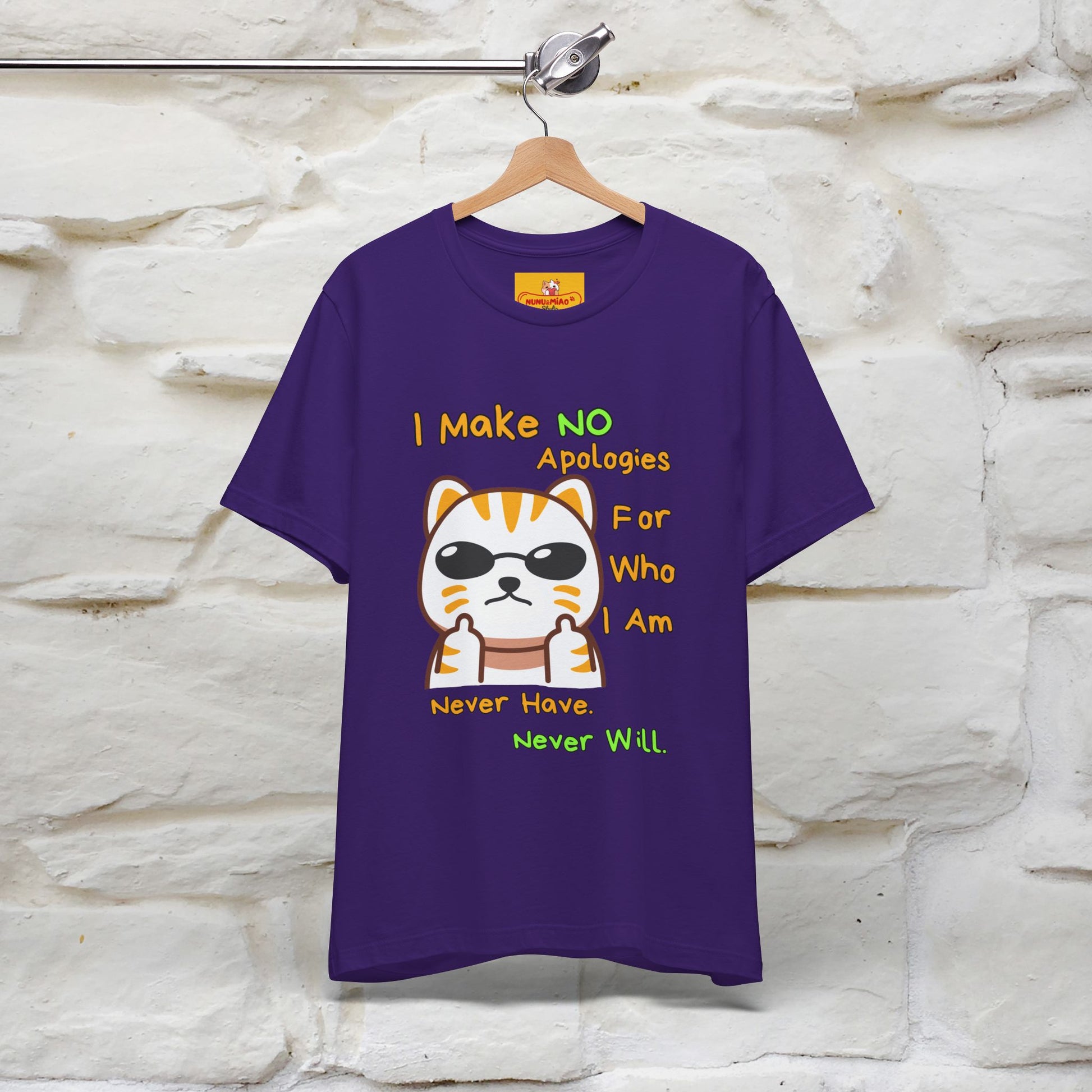 "I Make No Apologies... " |Cat T-Shirt | Nunu&Miao Studio - Nunu&Miao Studio