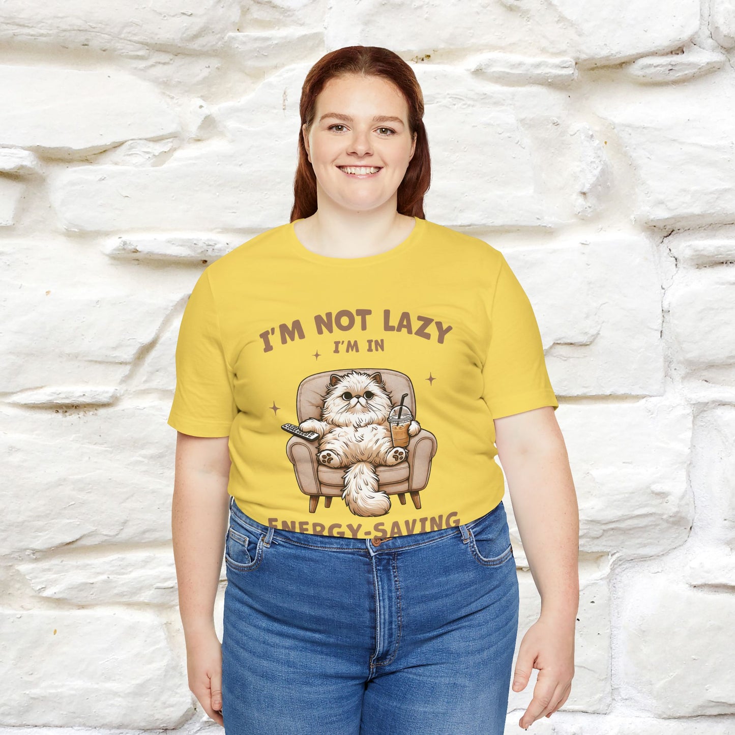 "I'm Not Lazy I'm In Energy-Saving Mode " Cat T-shirt |Nunu&Miao Studio - Nunu&Miao Studio