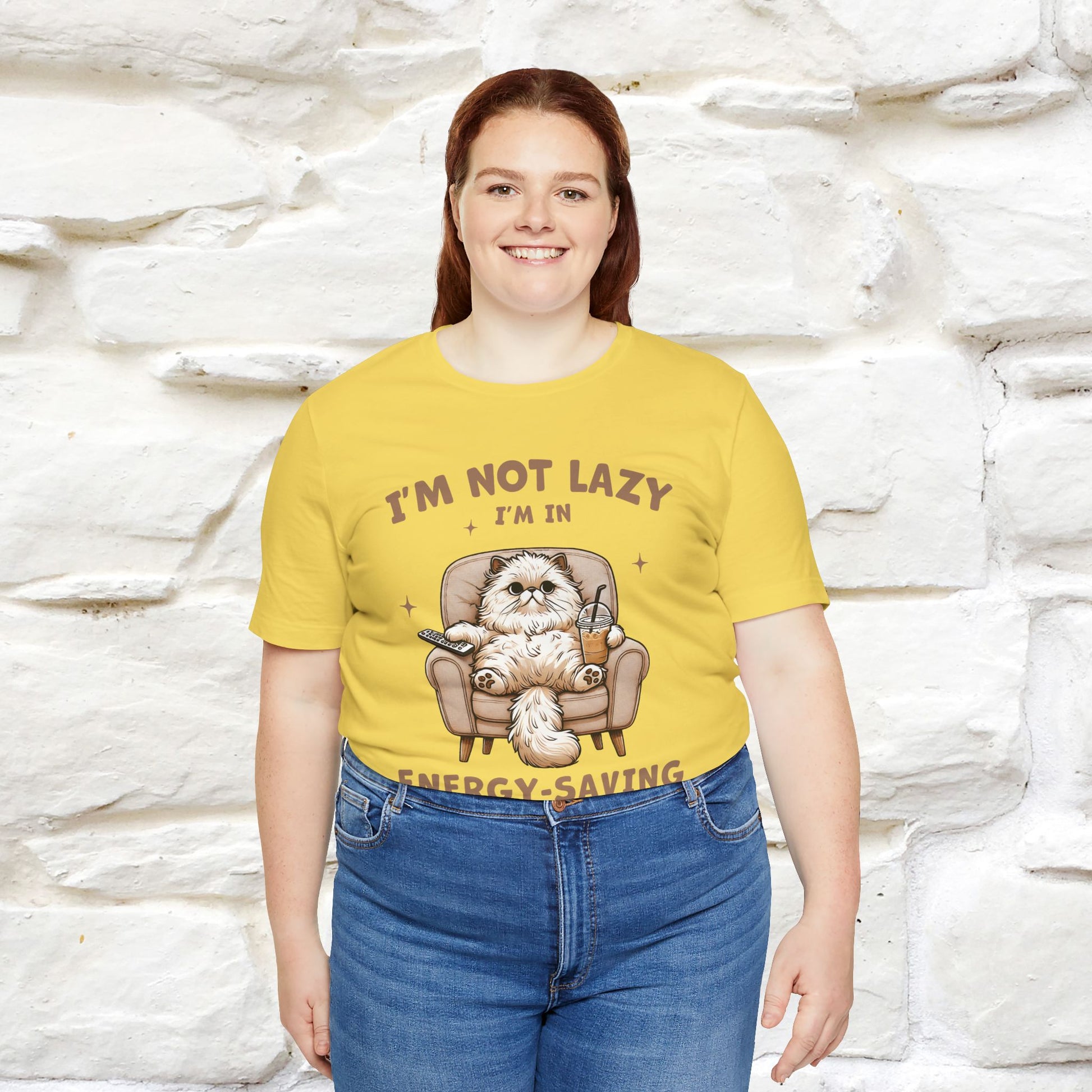 "I'm Not Lazy I'm In Energy-Saving Mode " Cat T-shirt |Nunu&Miao Studio - Nunu&Miao Studio