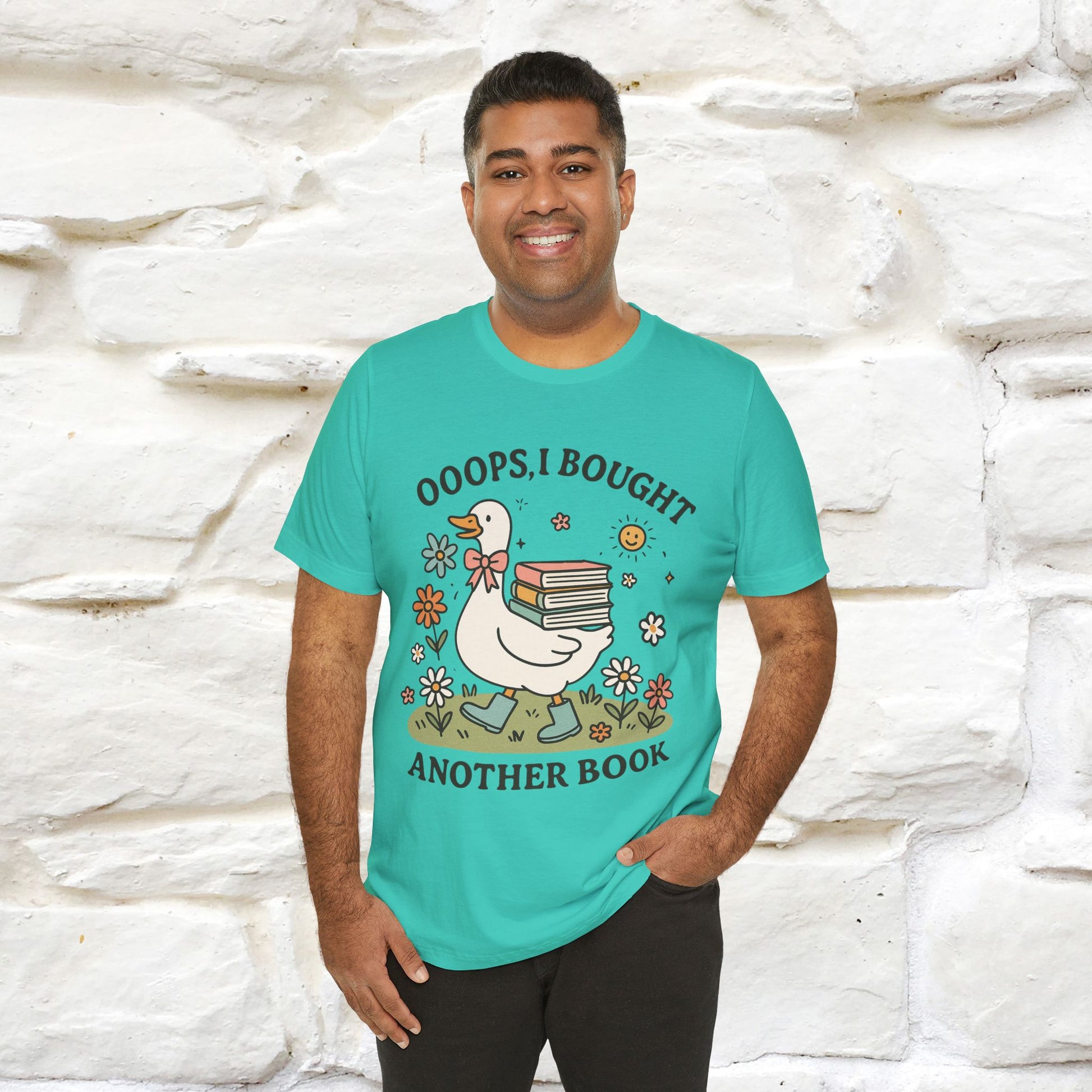 "Oooops I Bought Another Book" Funny Goose T-shirt |Nunu&Miao Studio - Nunu&Miao Studio