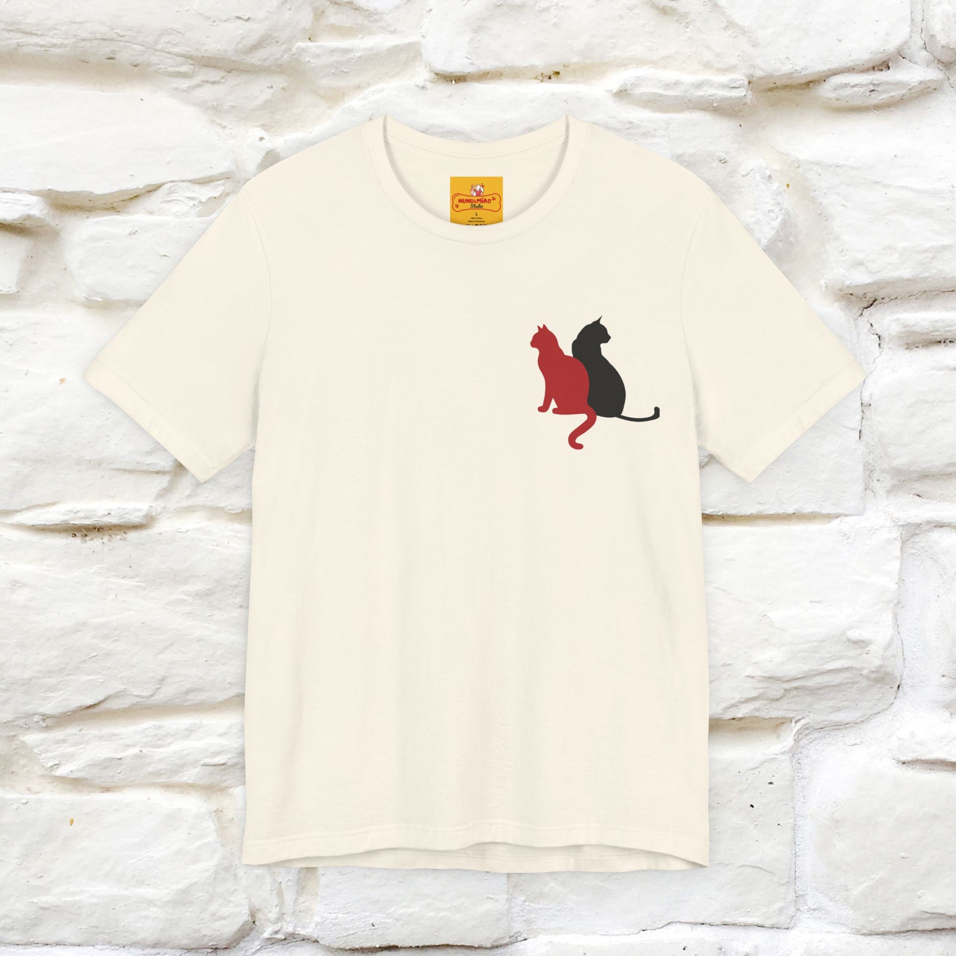 ''Modern Shapes'' Cat T-Shirt Front and Back Design | Nunu&Miao Studio - Nunu&Miao Studio