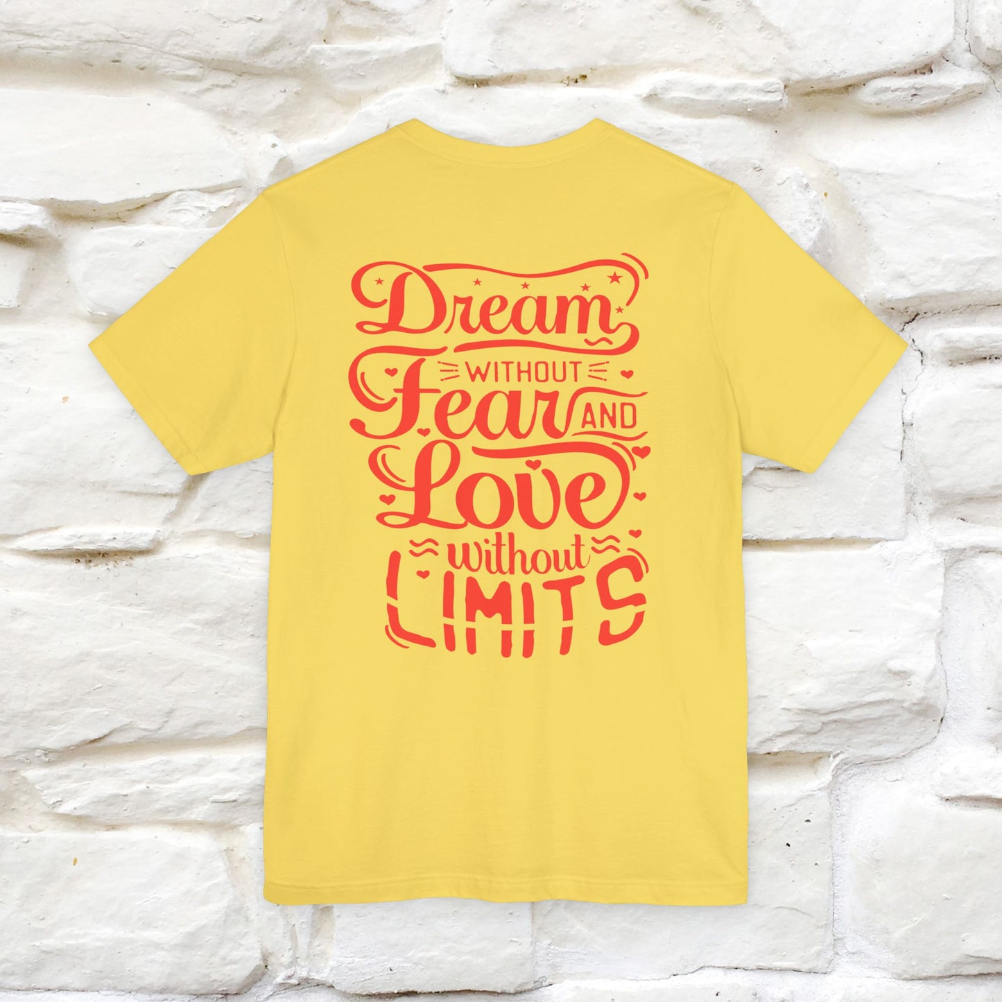"Dream Without Fear And Love Without Limits'' Cat T-Shirt | Front & Back Design | Nunu&Miao Studio - Nunu&Miao Studio
