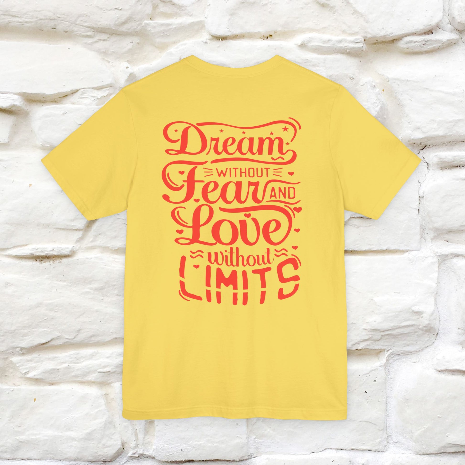"Dream Without Fear And Love Without Limits'' Cat T-Shirt | Front & Back Design | Nunu&Miao Studio - Nunu&Miao Studio