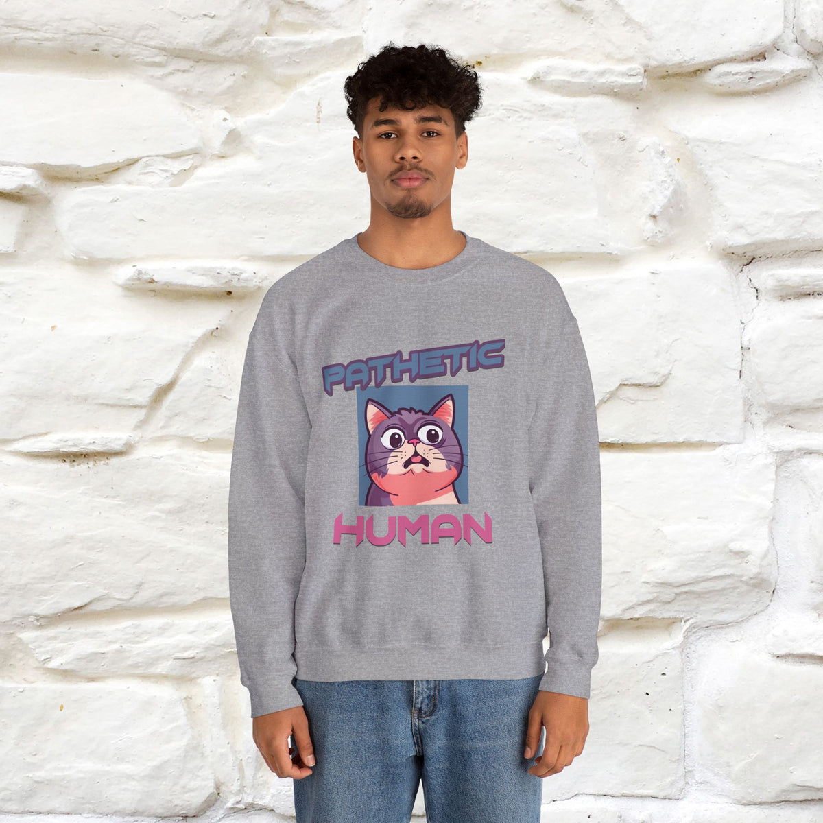 ''Pathetic Human'' |Cat Sweatshirt | Nunu&Miao Studio