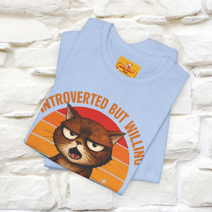 "Introverted But Willing To Discuss Cats" Antisocial Cat T-shirt |Nunu&Miao Studio - Nunu&Miao Studio