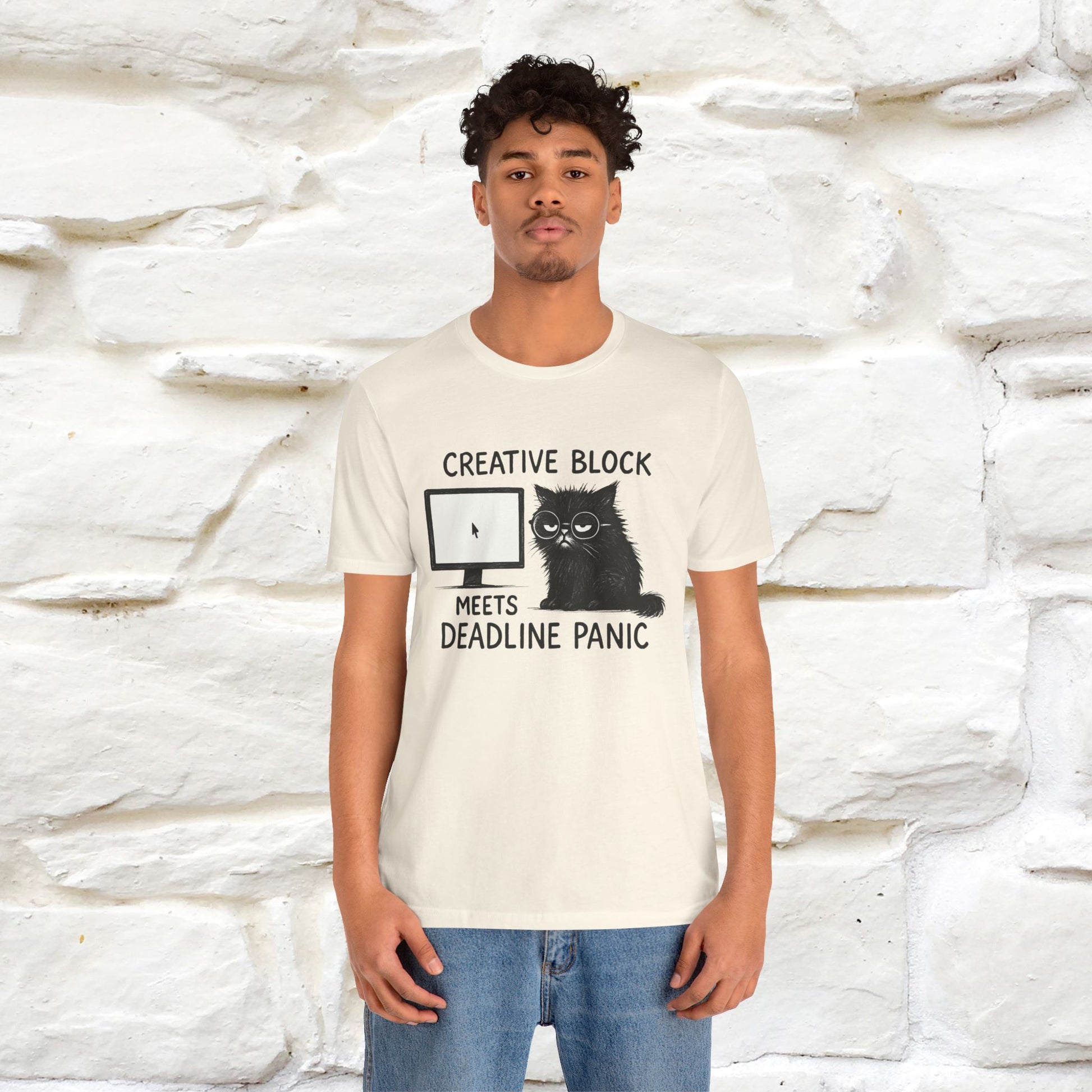 "Creative Block Meets Deadline..." |Cat T-Shirt | Nunu&Miao Studio - Nunu&Miao Studio