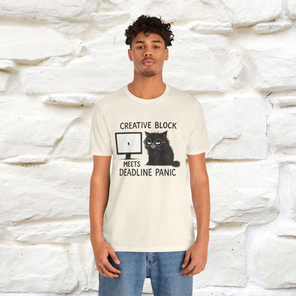"Creative Block Meets Deadline..." |Cat T-Shirt | Nunu&Miao Studio - Nunu&Miao Studio
