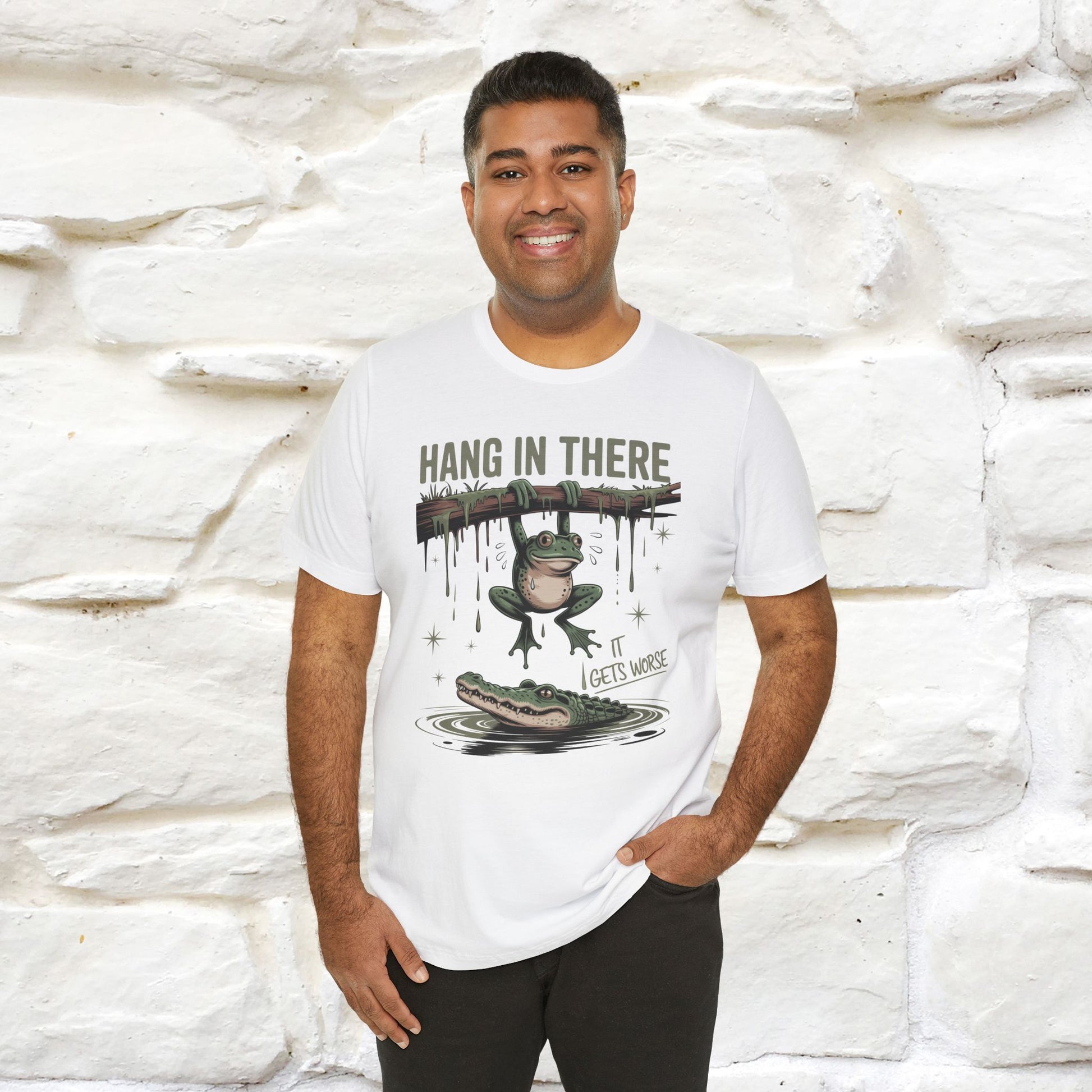 "Hang In There" Funny T-shirt |Nunu&Miao Studio - Nunu&Miao Studio