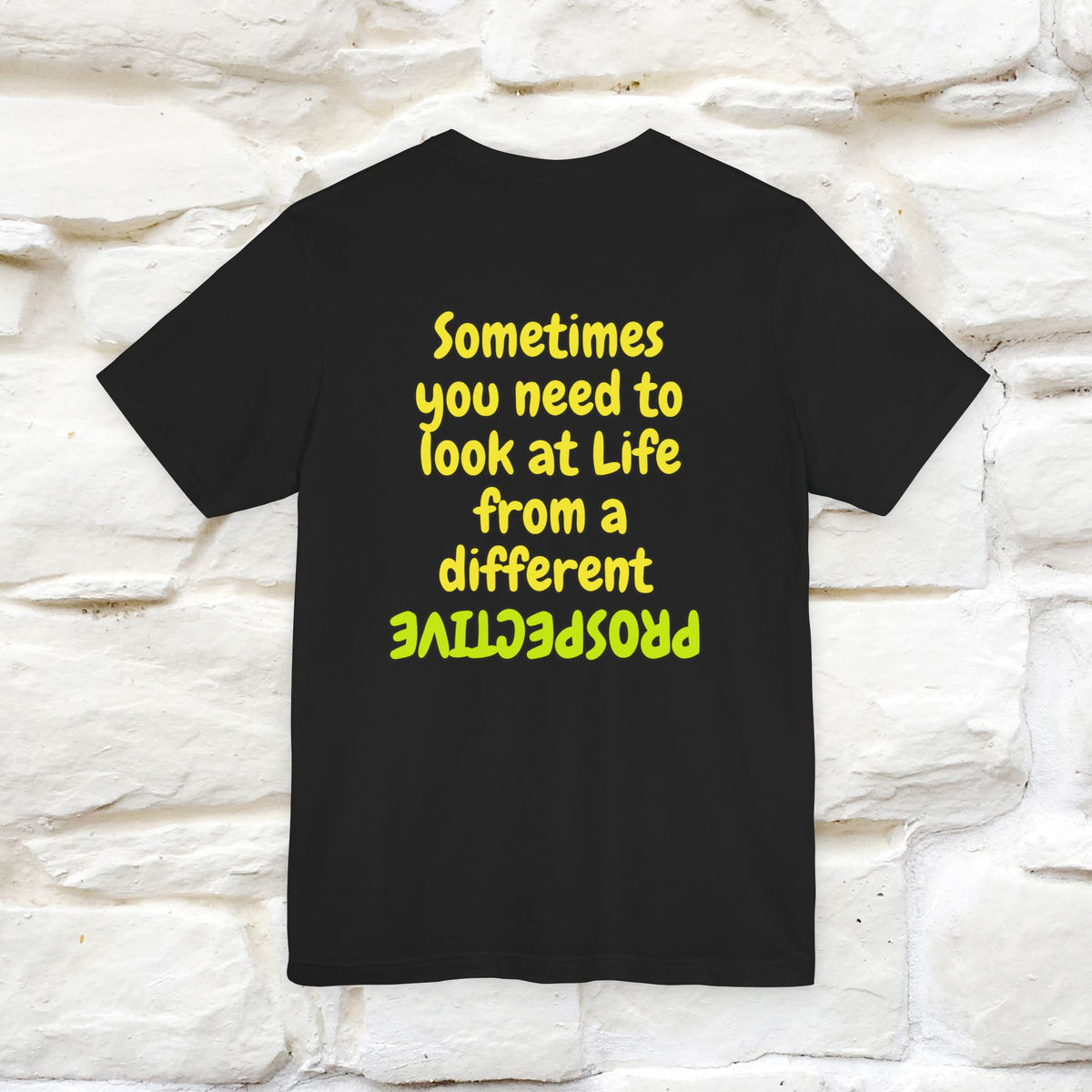"Sometimes You Need to Look at Life from a Different Perspective" Cat T-Shirt | Front & Back Design | Nunu&Miao Studio