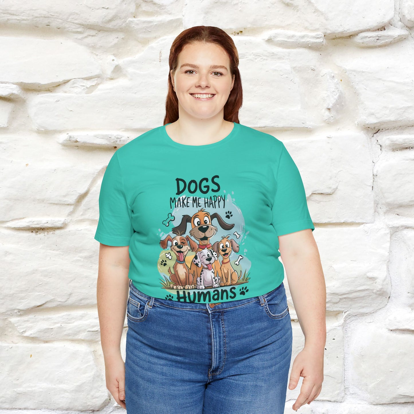 " Dogs Make Me Happy ..."  T-shirt |Nunu&Miao Studio - Nunu&Miao Studio