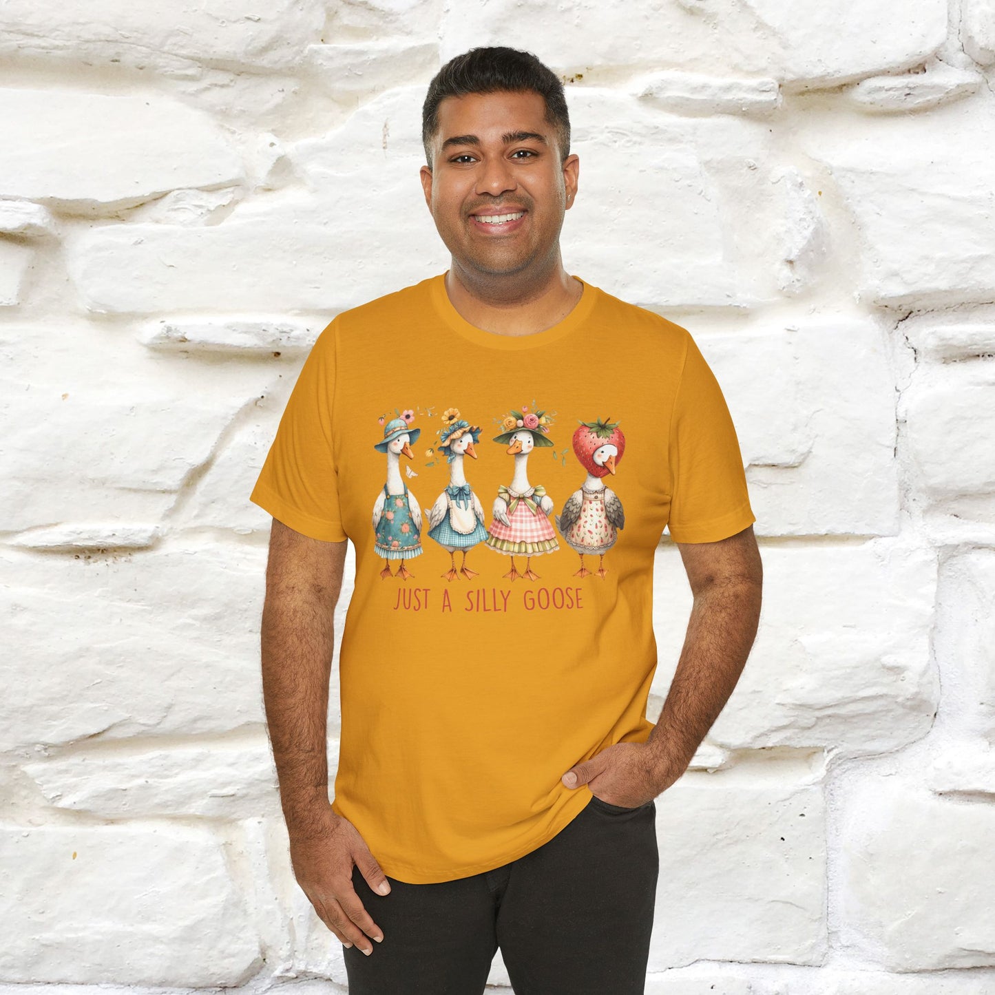 "Just A Silly Goose" Cute T-shirt |Nunu&Miao Studio - Nunu&Miao Studio
