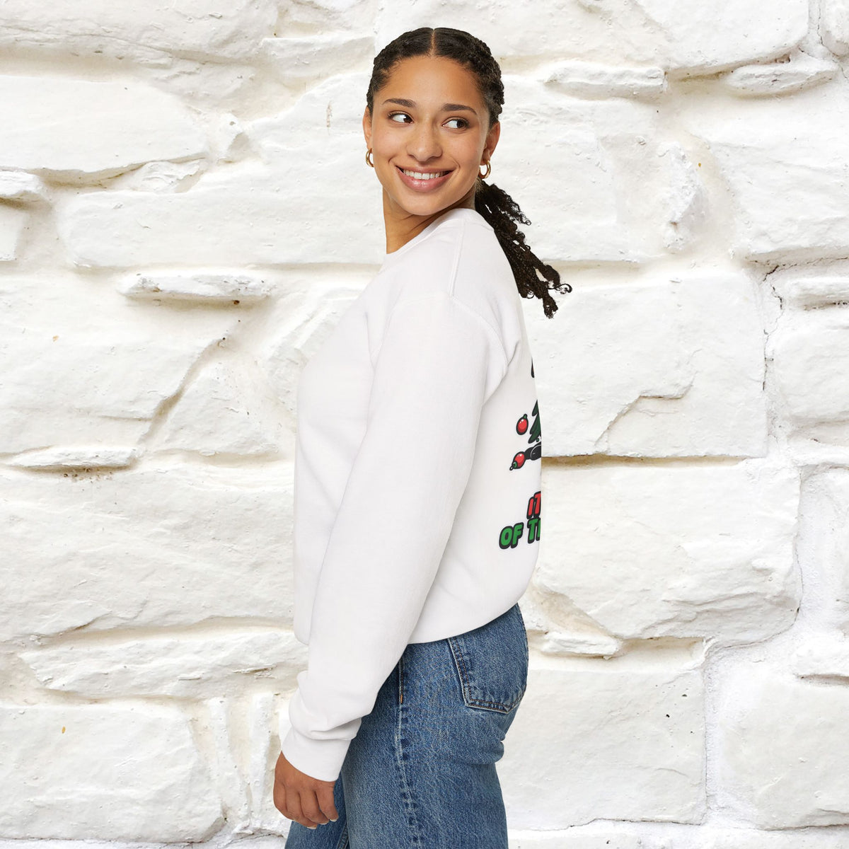 ''It's This Time...Christmas '' |Cat Sweatshirt | Nunu&Miao Studio