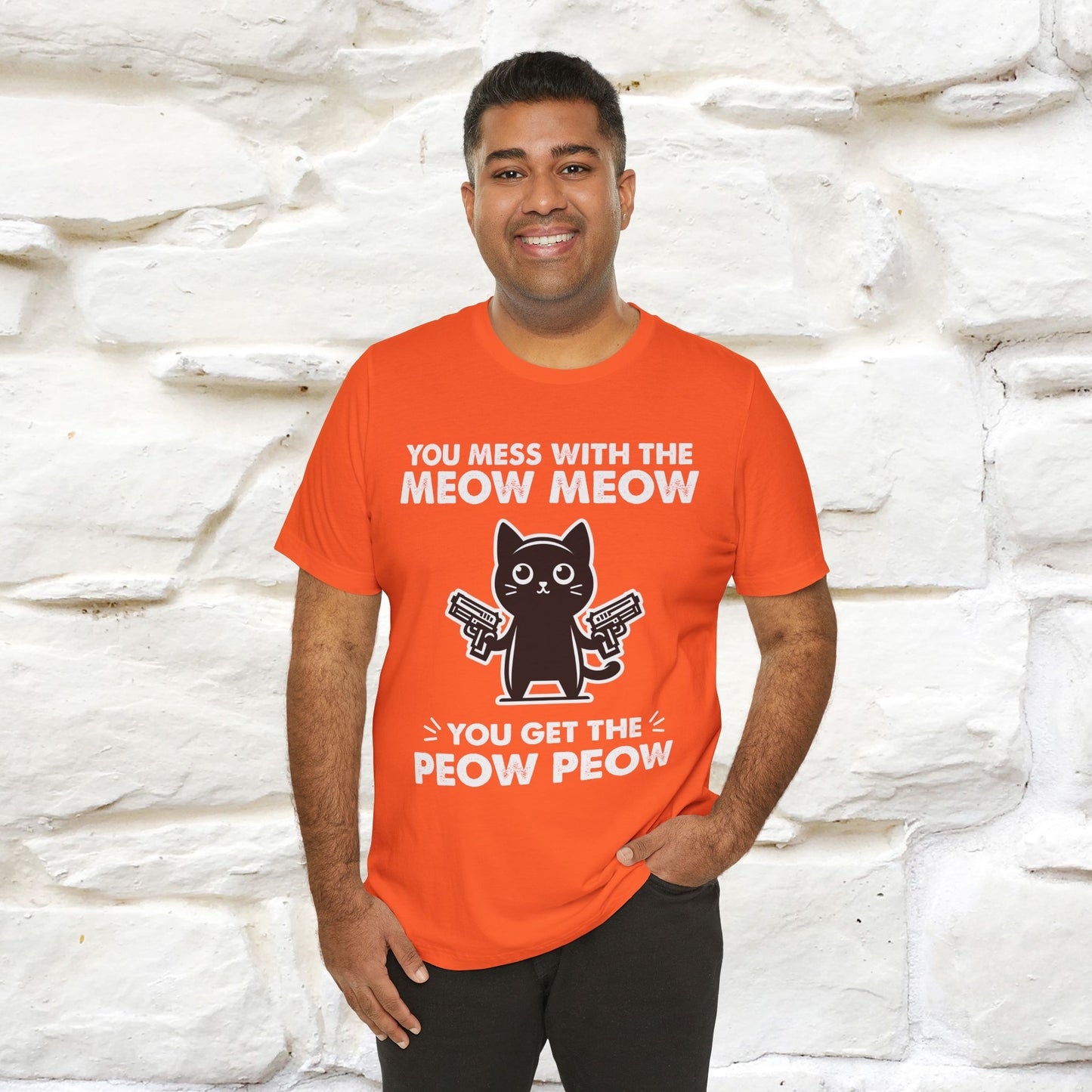 "You Mess With The Meow Meow, You Get The Peow Peow" Cat T-shirt |Nunu&Miao Studio - Nunu&Miao Studio