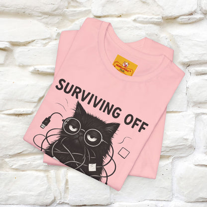 "Surviving Off...Vibes And Broken .. " |Cat T-Shirt | Nunu&Miao Studio - Nunu&Miao Studio