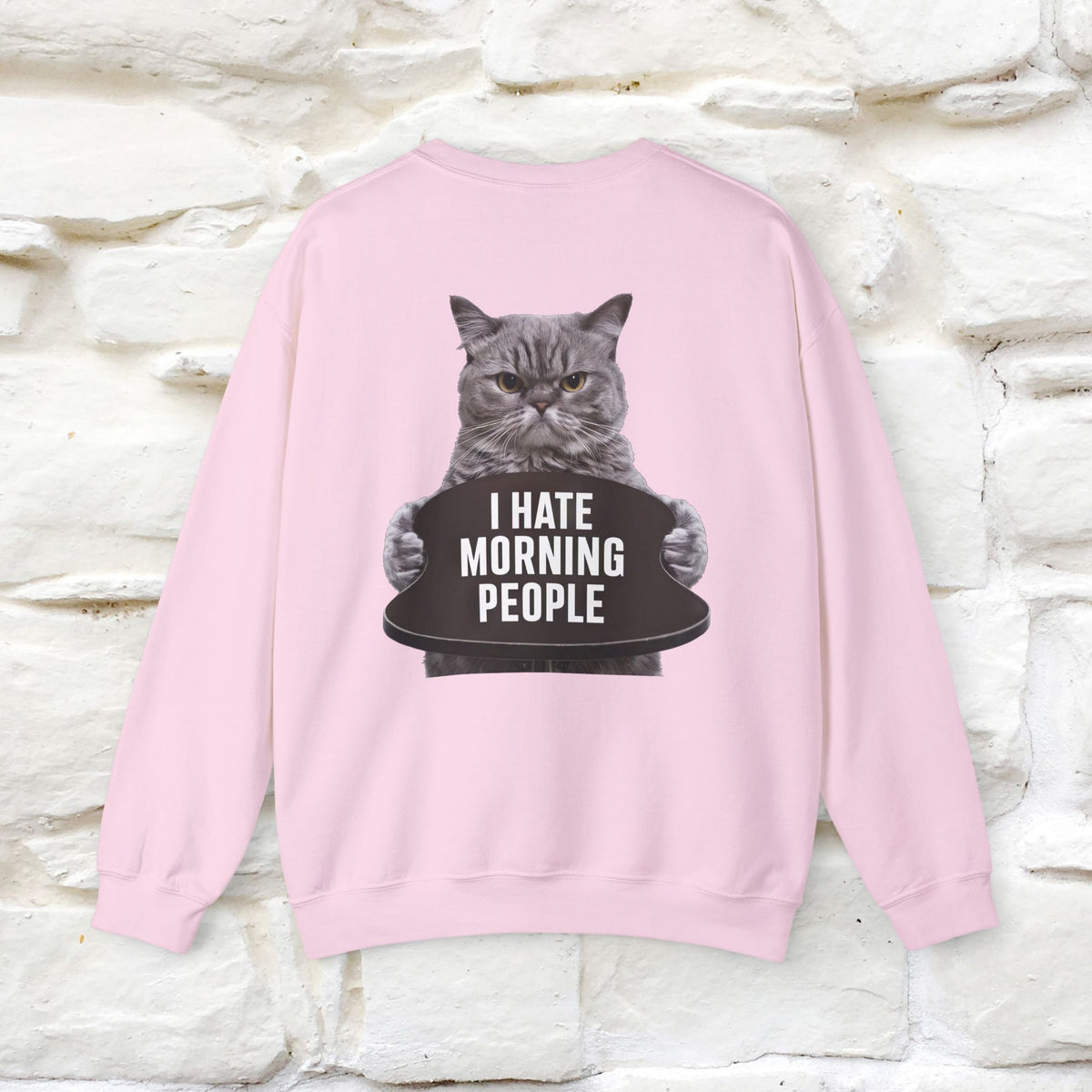 "I Hate Morning People'' |Cat Sweatshirt | Nunu&Miao Studio