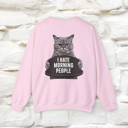"I Hate Morning People'' |Cat Sweatshirt | Nunu&Miao Studio