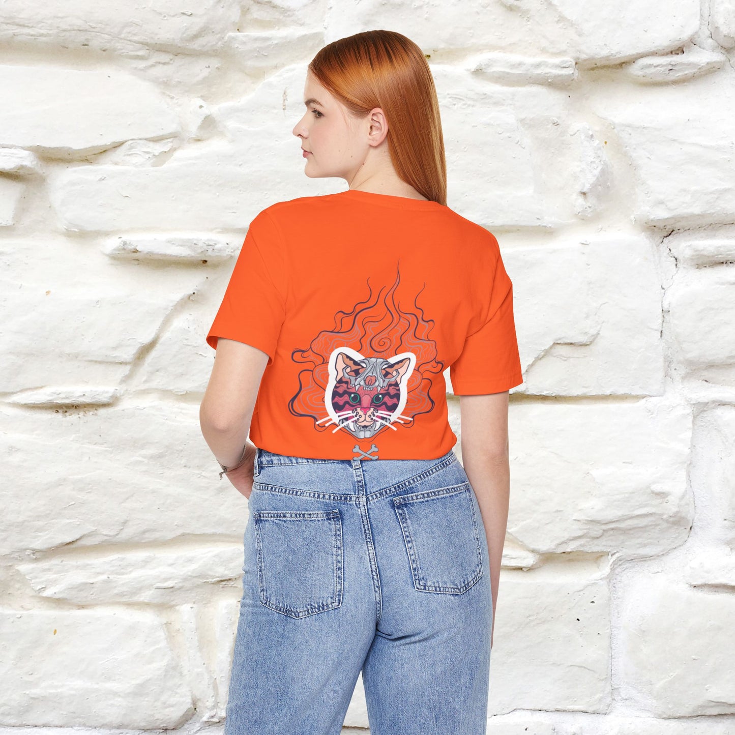 ''Air Fire Cat'' | Cat T-Shirt Front and Back Design | Nunu&Miao Studio - Nunu&Miao Studio