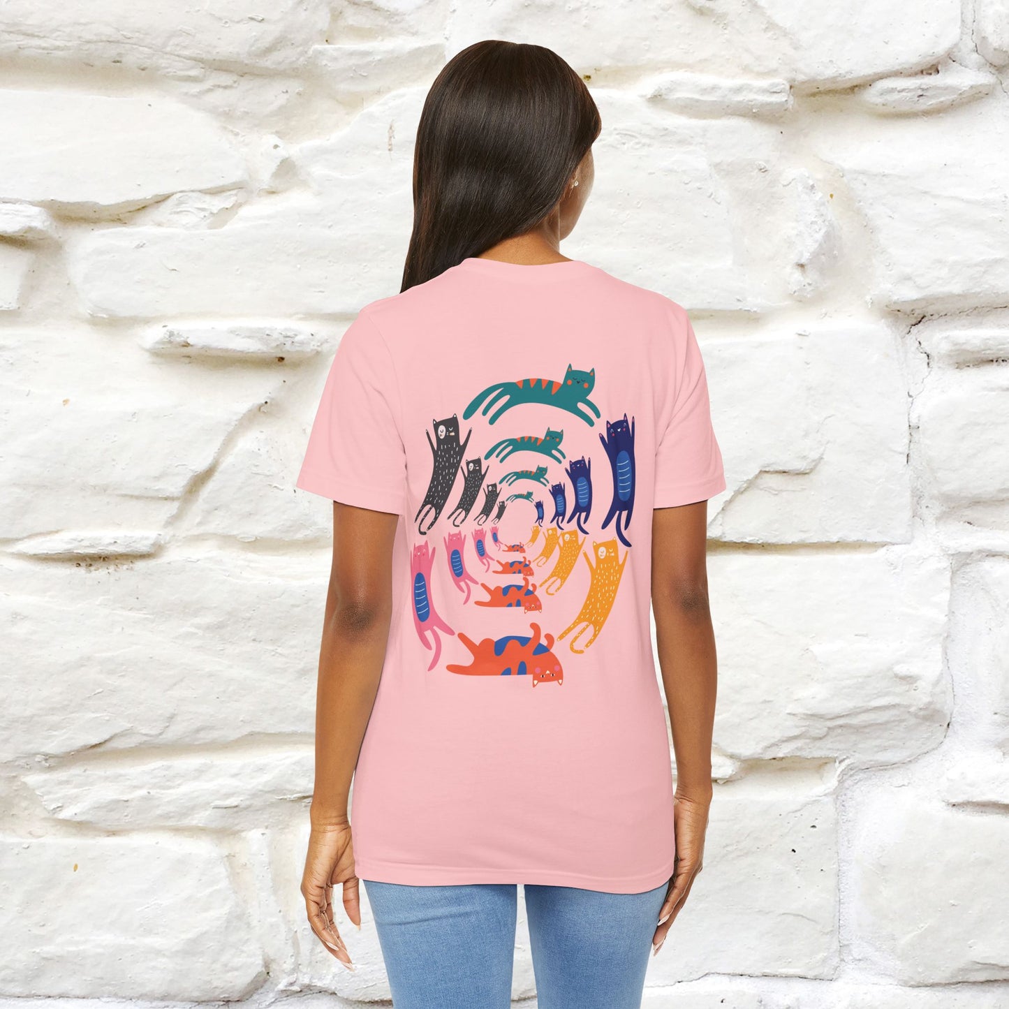"The Hypnotic Meow'' Cat T-Shirt Front and Back Design | Nunu&Miao Studio - Nunu&Miao Studio