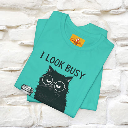"I Look Busy But I'm Just Overwhelmed" |Cat T-Shirt | Nunu&Miao Studio - Nunu&Miao Studio