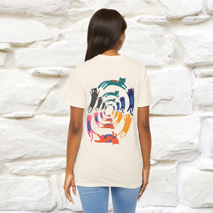 "The Hypnotic Meow'' Cat T-Shirt Front and Back Design | Nunu&Miao Studio - Nunu&Miao Studio