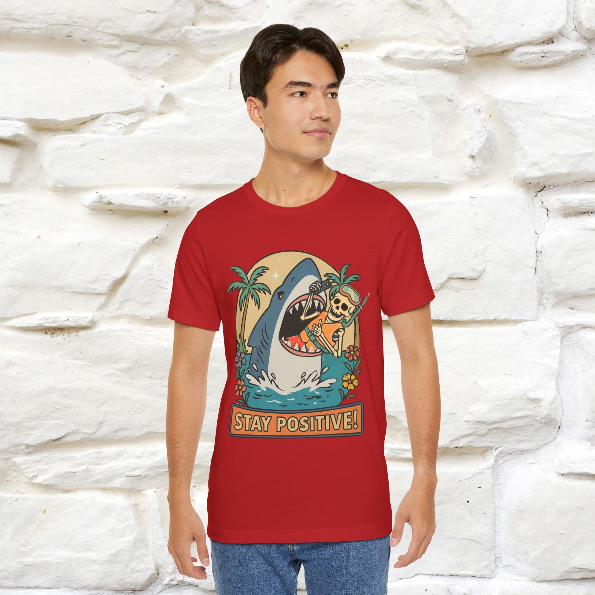 "Stay Positive" Funny T-shirt |Nunu&Miao Studio - Nunu&Miao Studio