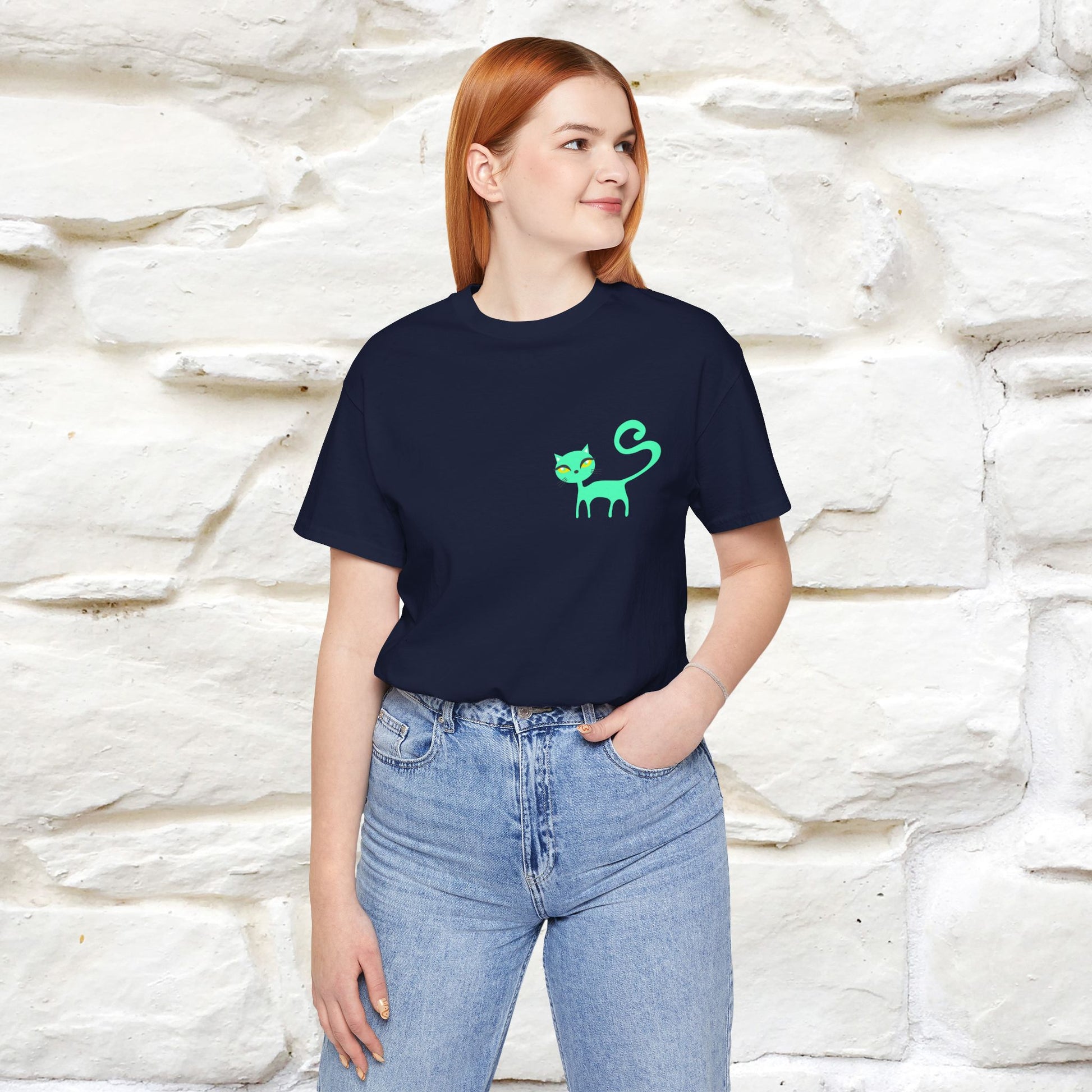 "Move Foreward Good Things Are Up Head" Cat T-Shirt| Front & Back Design | Nunu&Miao Studio - Nunu&Miao Studio