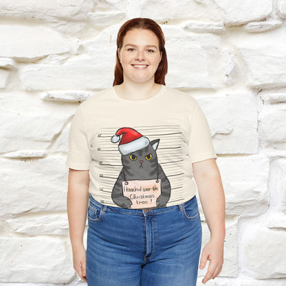 "I Knocked Over The Christmas Tree " |Funny Cat T-Shirt | Nunu&Miao Studio