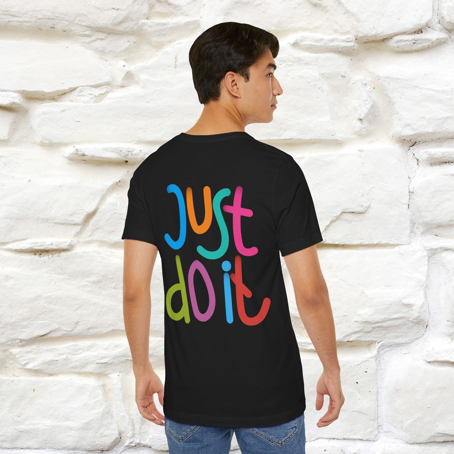"Yes, Just Do It" Cat T-Shirt| Front & Back Design | Nunu&Miao Studio - Nunu&Miao Studio