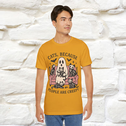 "Cat Because People Are Creepy" Halloween Cat T-shirt |Nunu&Miao Studio - Nunu&Miao Studio