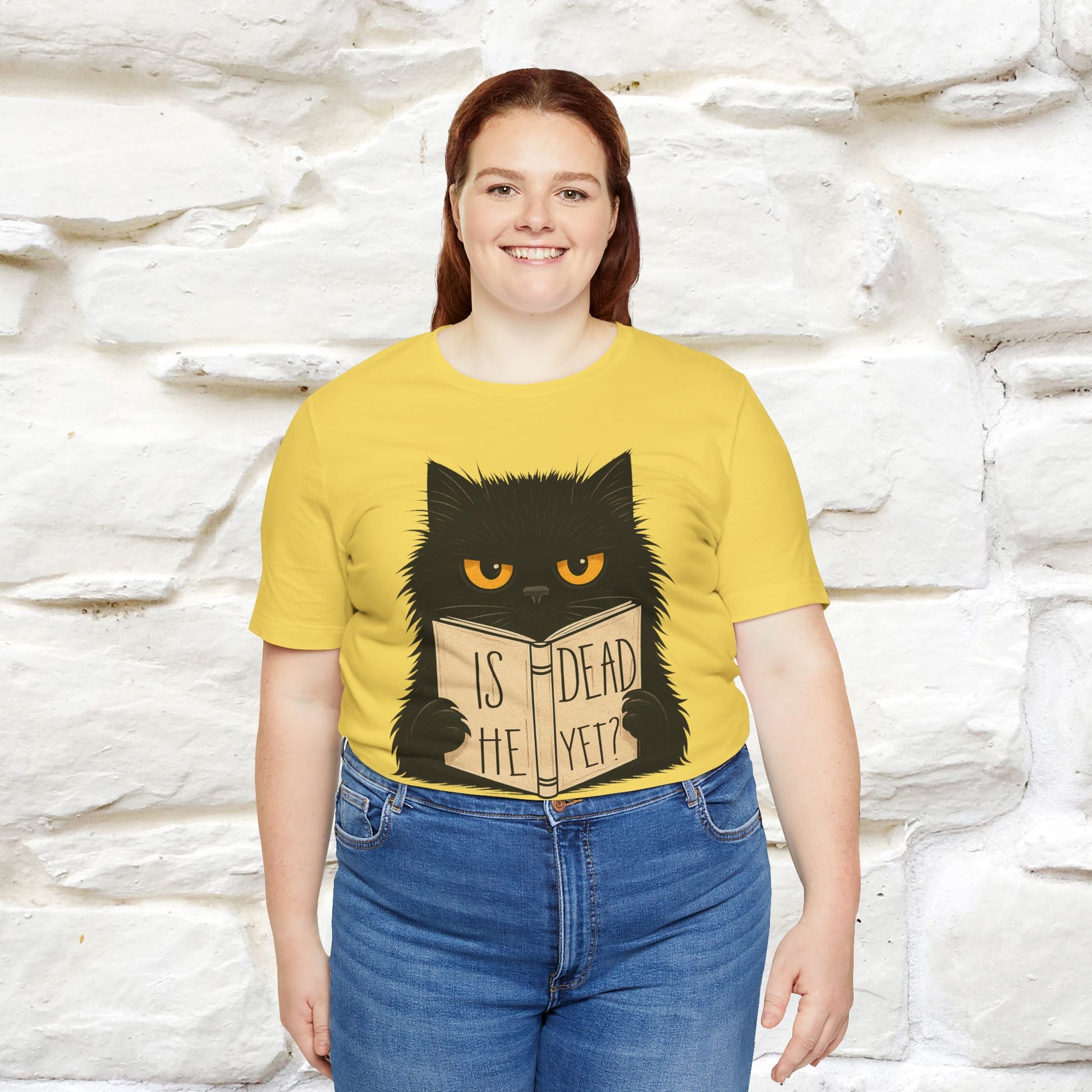 "Is He Dead Yet" |Cat T-Shirt | Nunu&Miao Studio - Nunu&Miao Studio