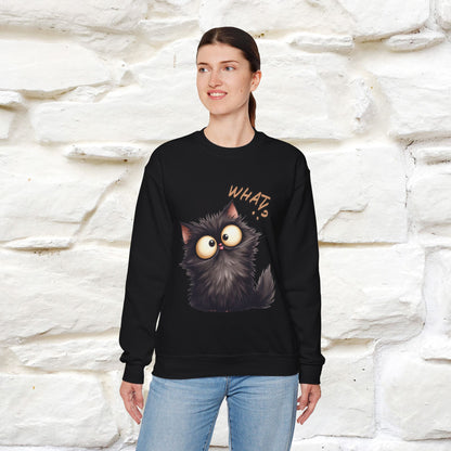 "What'' |Cat Sweatshirt | Nunu&Miao Studio