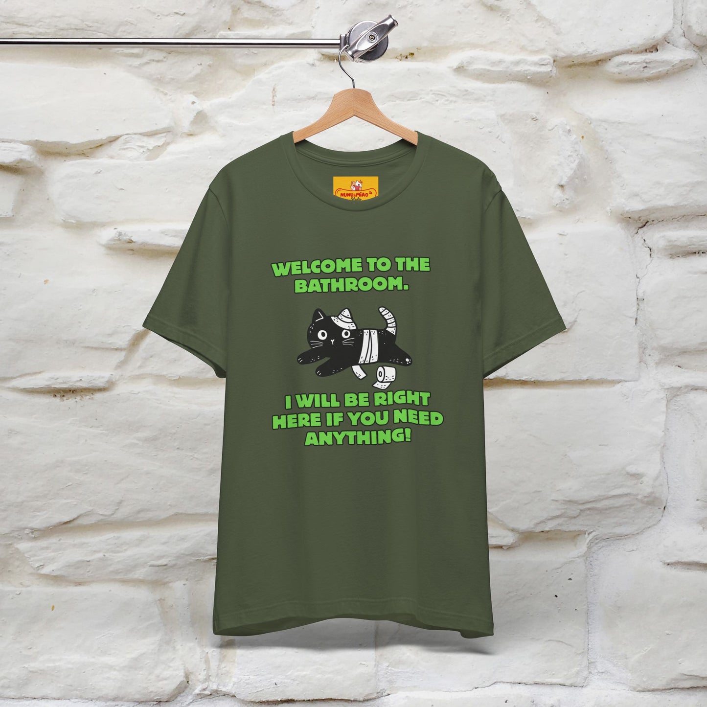 "Welcome To The Bathroom..."Funny  Cat T-shirt |Nunu&Miao Studio - Nunu&Miao Studio