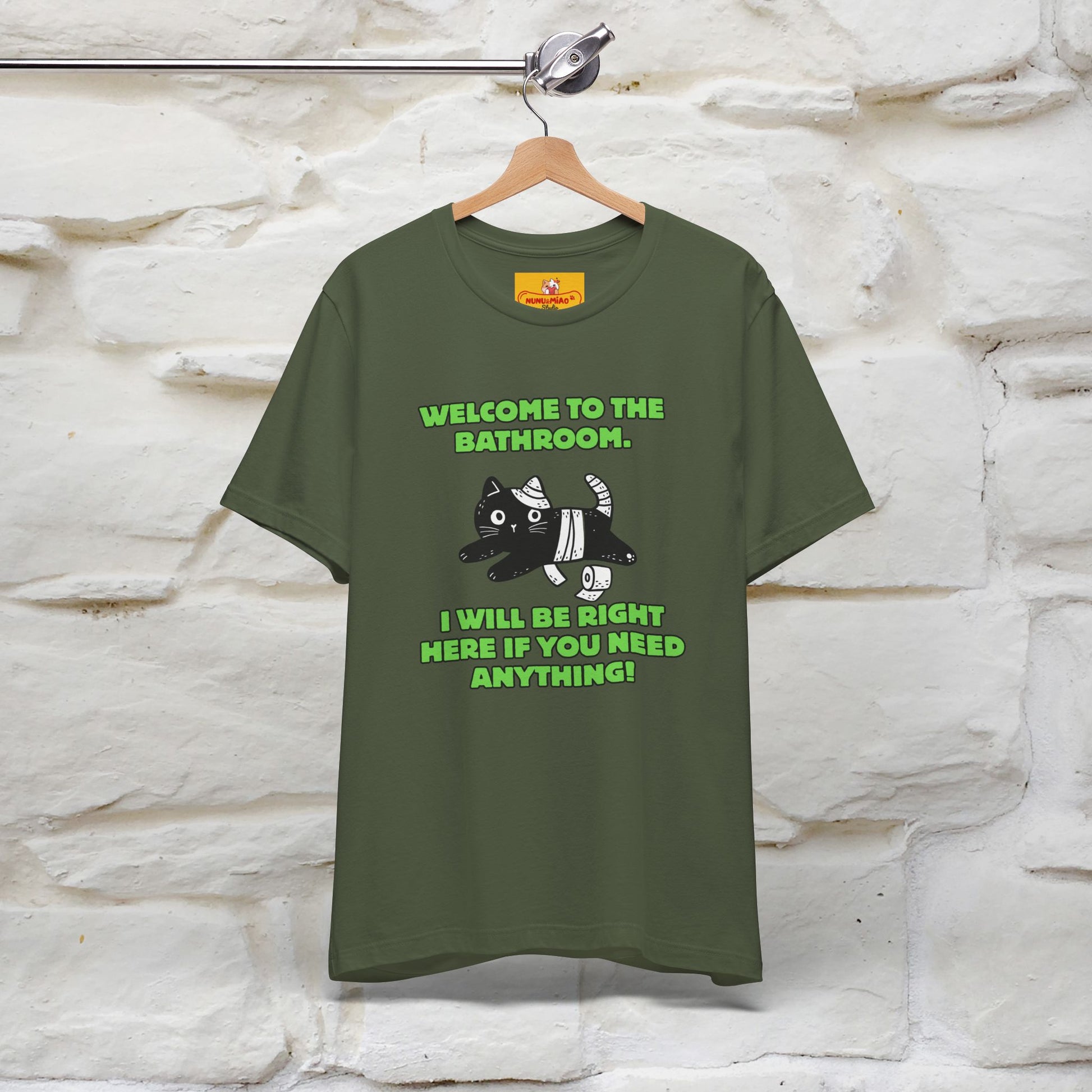 "Welcome To The Bathroom..."Funny  Cat T-shirt |Nunu&Miao Studio - Nunu&Miao Studio