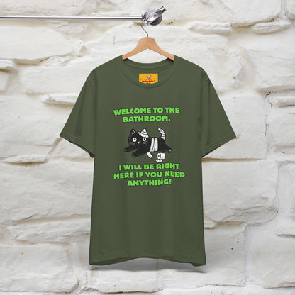 "Welcome To The Bathroom..."Funny  Cat T-shirt |Nunu&Miao Studio - Nunu&Miao Studio