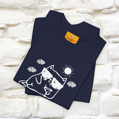 ''Chill Mode on'' Cat T-Shirt Front and Back Design | Nunu&Miao Studio