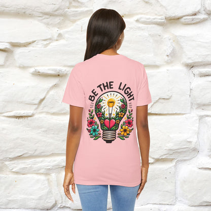 ''Be The Light" Cat T-Shirt| Front & Back Design | Nunu&Miao Studio - Nunu&Miao Studio